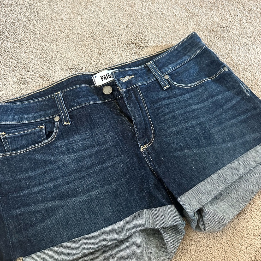 PAIGE Women's Cuffed Denim Shorts